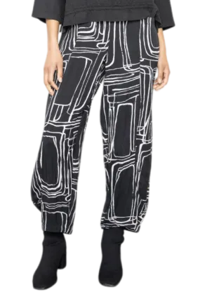 Print Pleat Pocket Pant