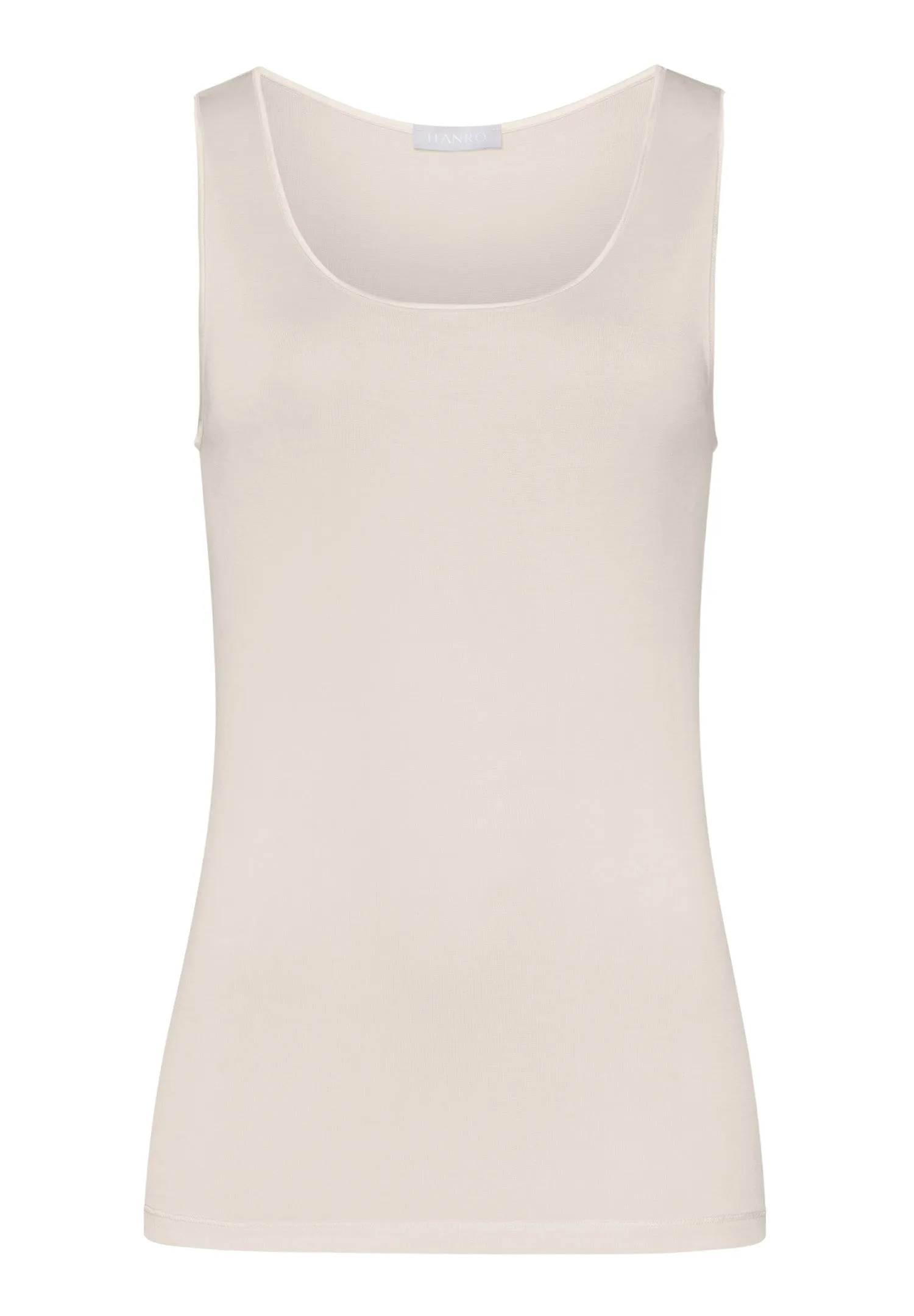 Pure Silk Silk Round Neck Tank Top | Pale Cream 71717-116