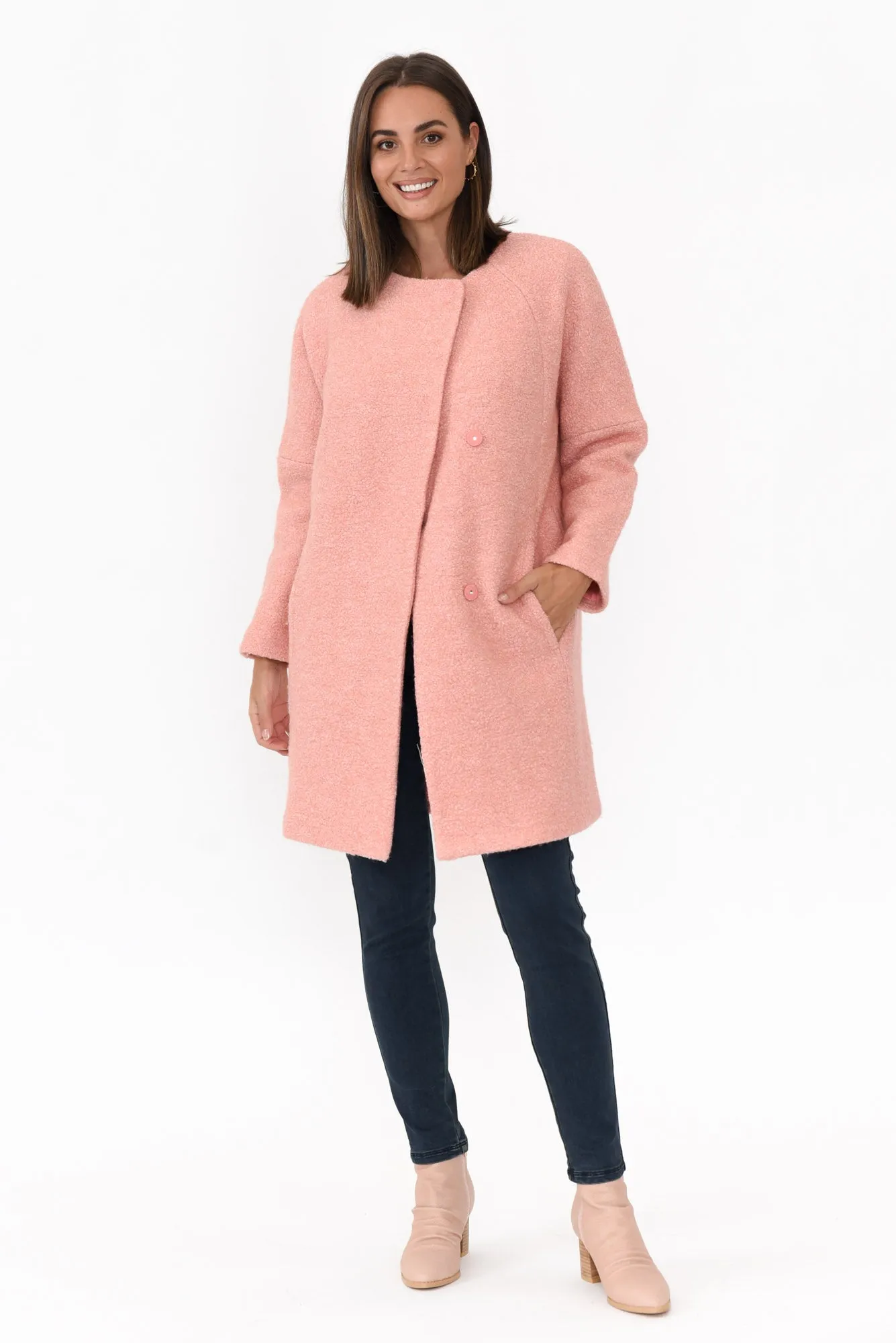 Senseo Winter Peach Wool Blend Coat