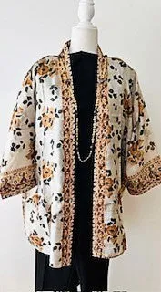 Short Silk Jacket Is Fashionable and Elegant. Work, Resort, and Entertaining.