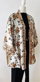 Short Silk Jacket Is Fashionable and Elegant. Work, Resort, and Entertaining.