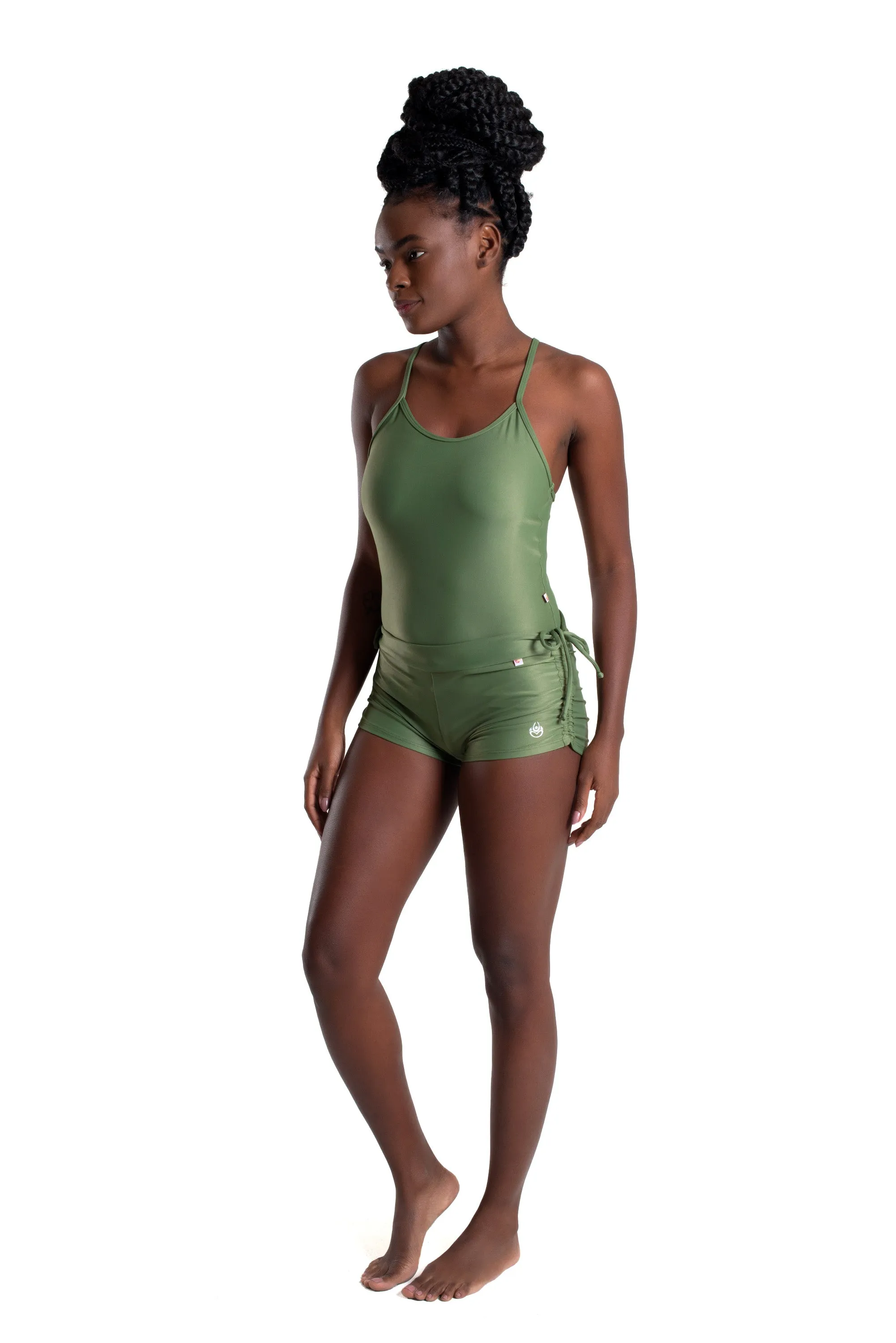 Side String Shorts, Shiny Green, Ultra Cool Form Light