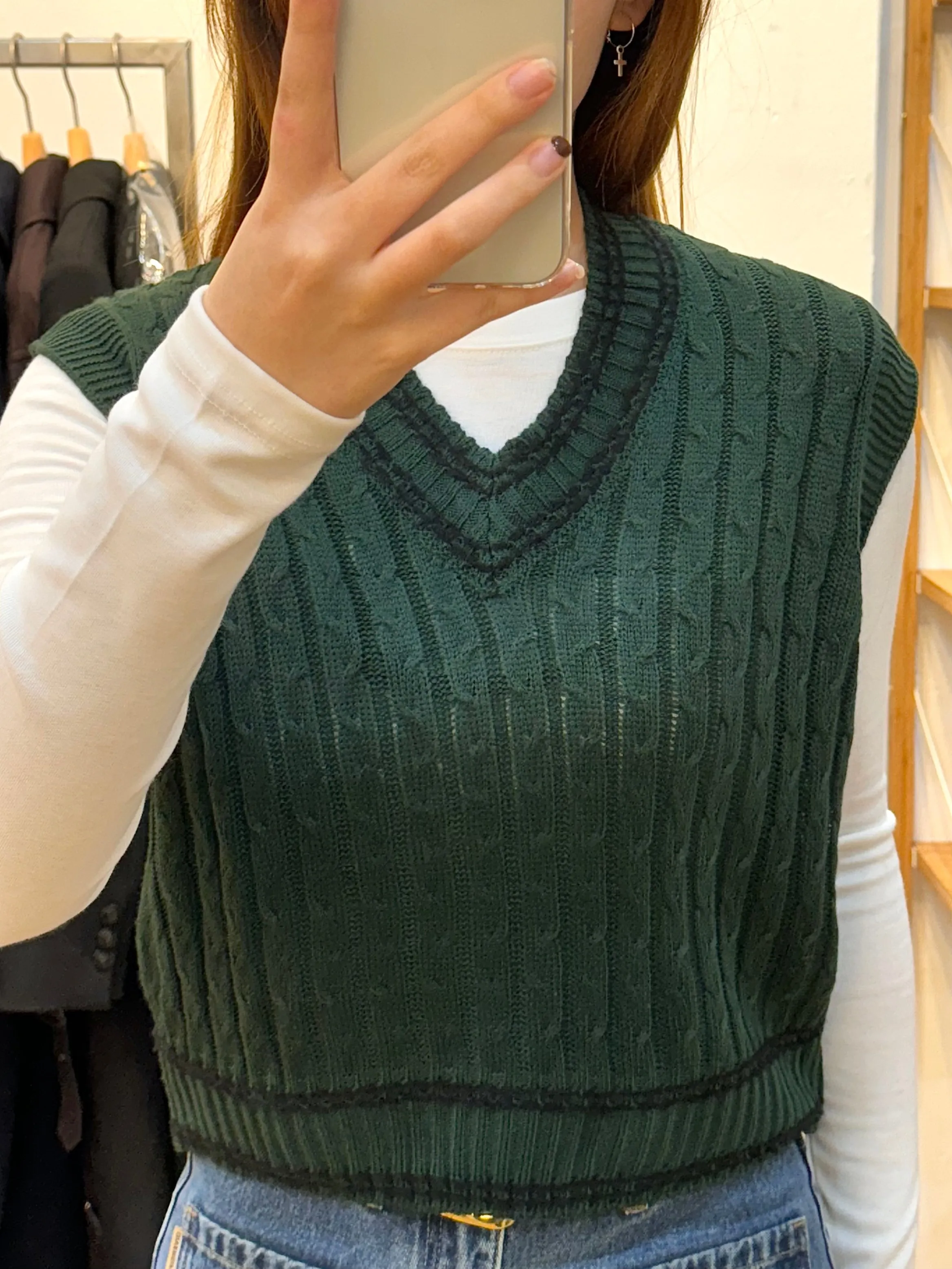 Sleeveless Knit Vest