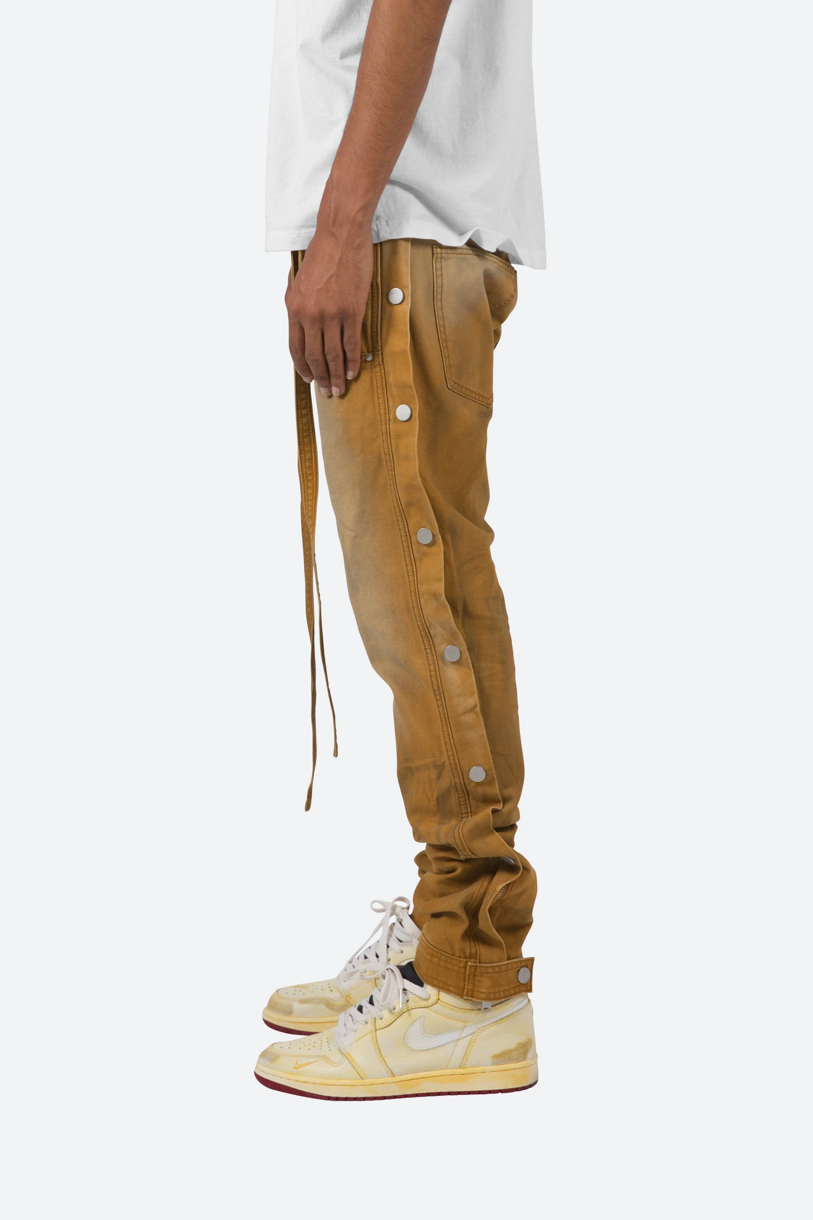 Snap Western Pants - Brown