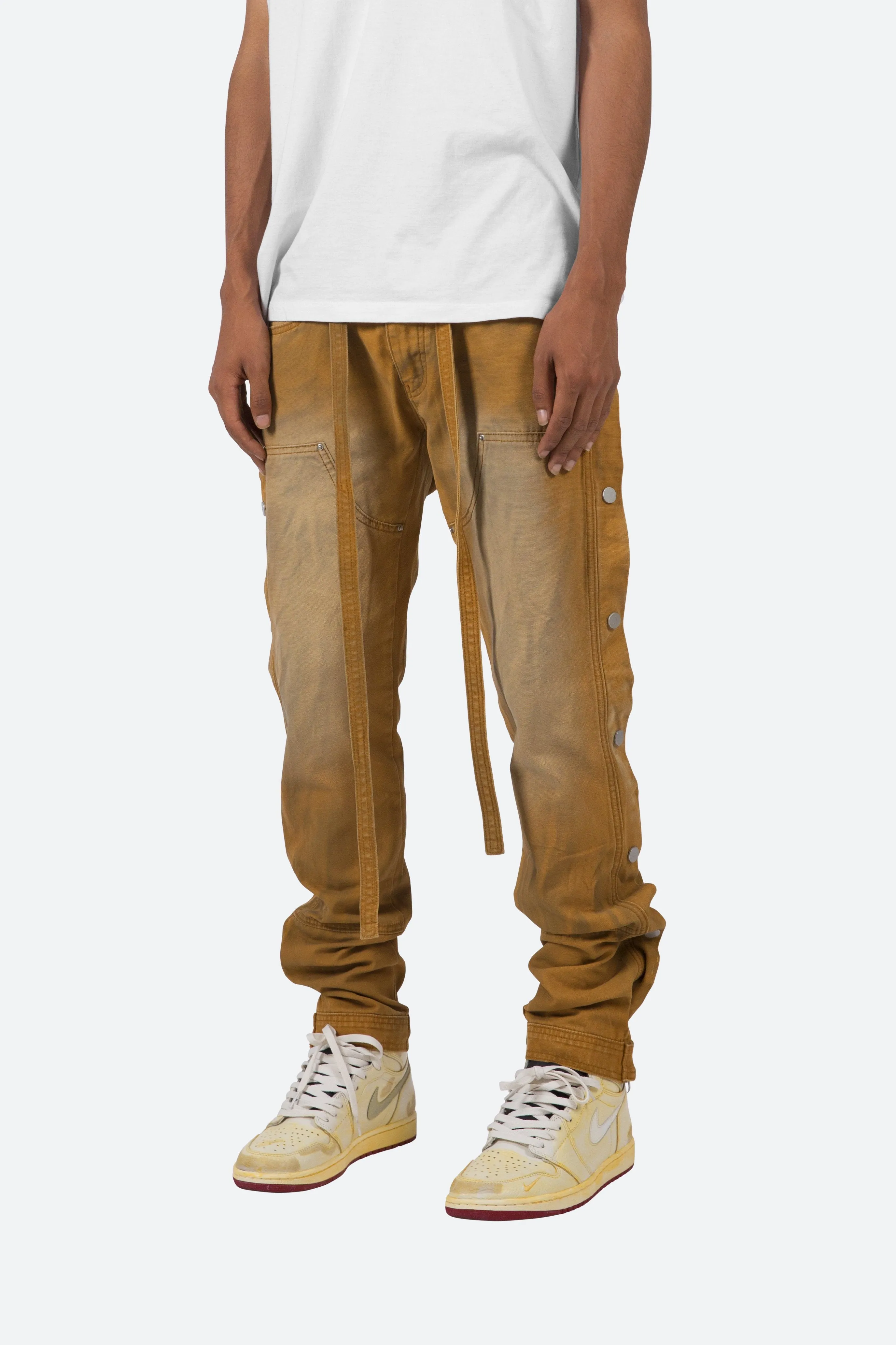 Snap Western Pants - Brown