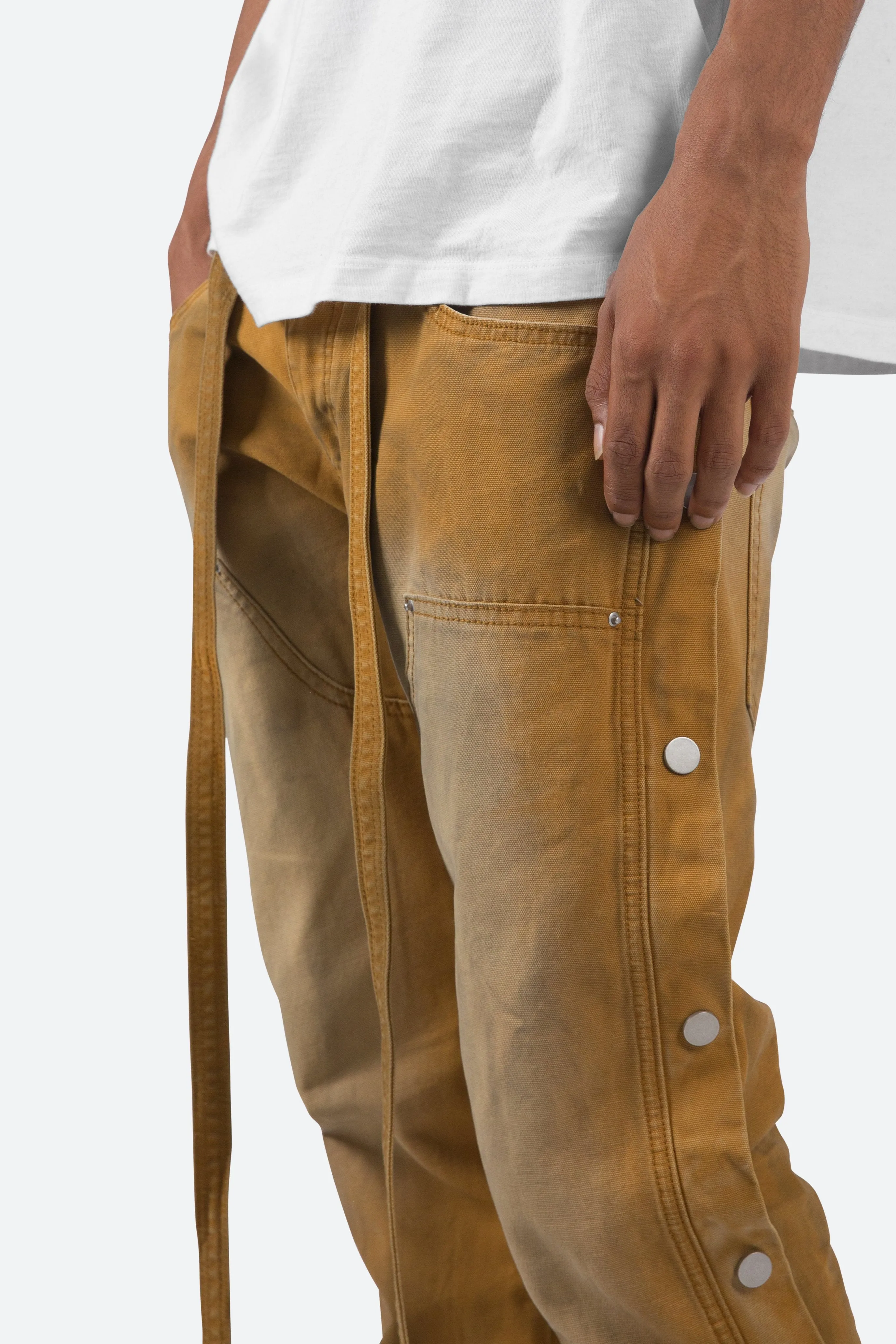 Snap Western Pants - Brown