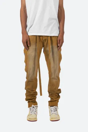 Snap Western Pants - Brown