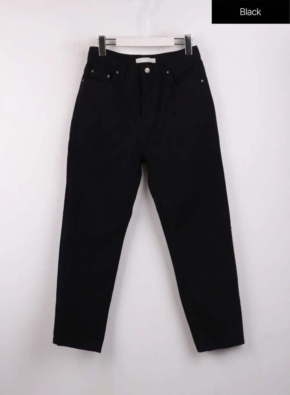 Solid Cotton Straight Pants OJ429