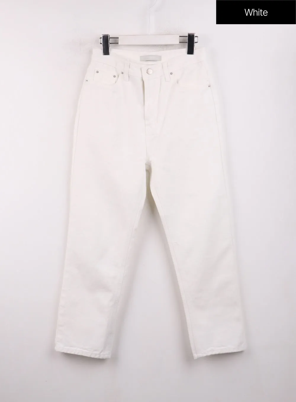 Solid Cotton Straight Pants OJ429