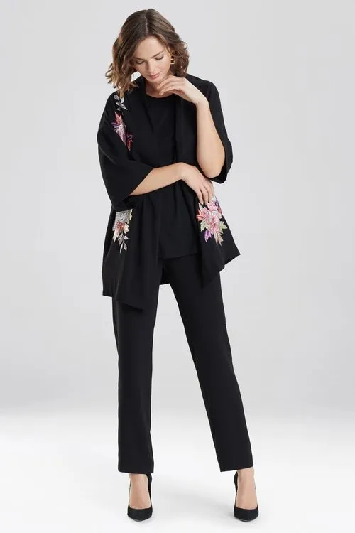 Solid Crepe Kimono Jacket