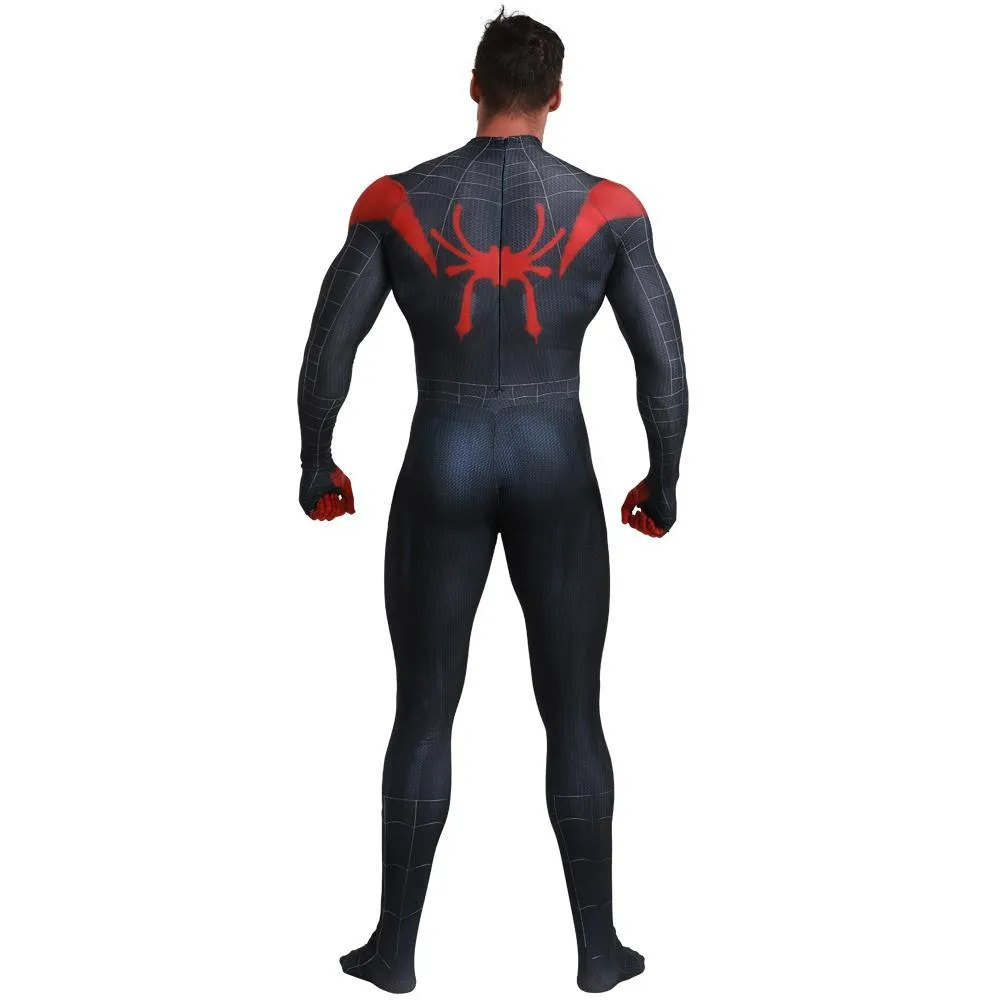 Spider-Man Into the Spider-Verse Miles Morales Costume Adults Cosplay Party Jumpsuit Halloween