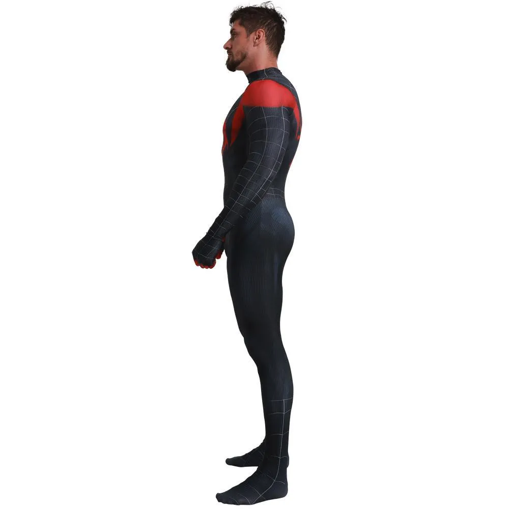 Spider-Man Into the Spider-Verse Miles Morales Costume Adults Cosplay Party Jumpsuit Halloween