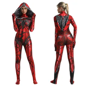 Spider-Man Venom Spider-Gwen Stacy Jumpsuit Lady Carnage Hooded Cosplay Costume Halloween