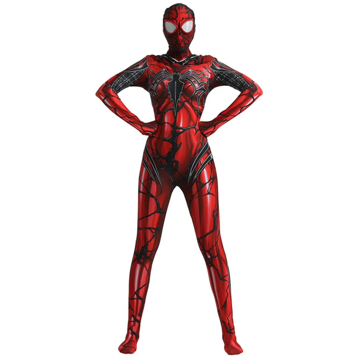 Spider-Man Venom Spider-Gwen Stacy Jumpsuit Lady Carnage Hooded Cosplay Costume Halloween