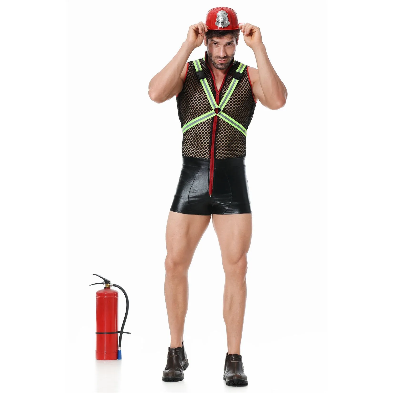 Stag Do Party Fancy Dress Firemen Costume Outfit for Men Clubwear Party