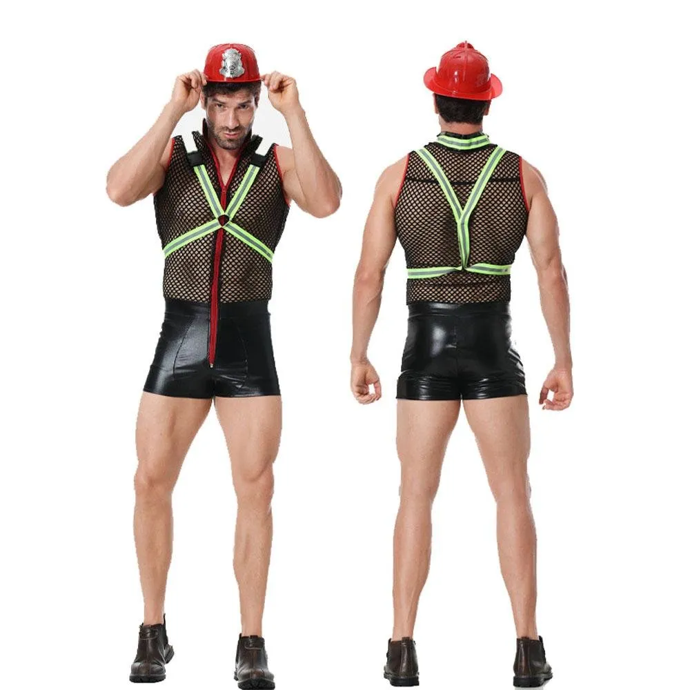 Stag Do Party Fancy Dress Firemen Costume Outfit for Men Clubwear Party