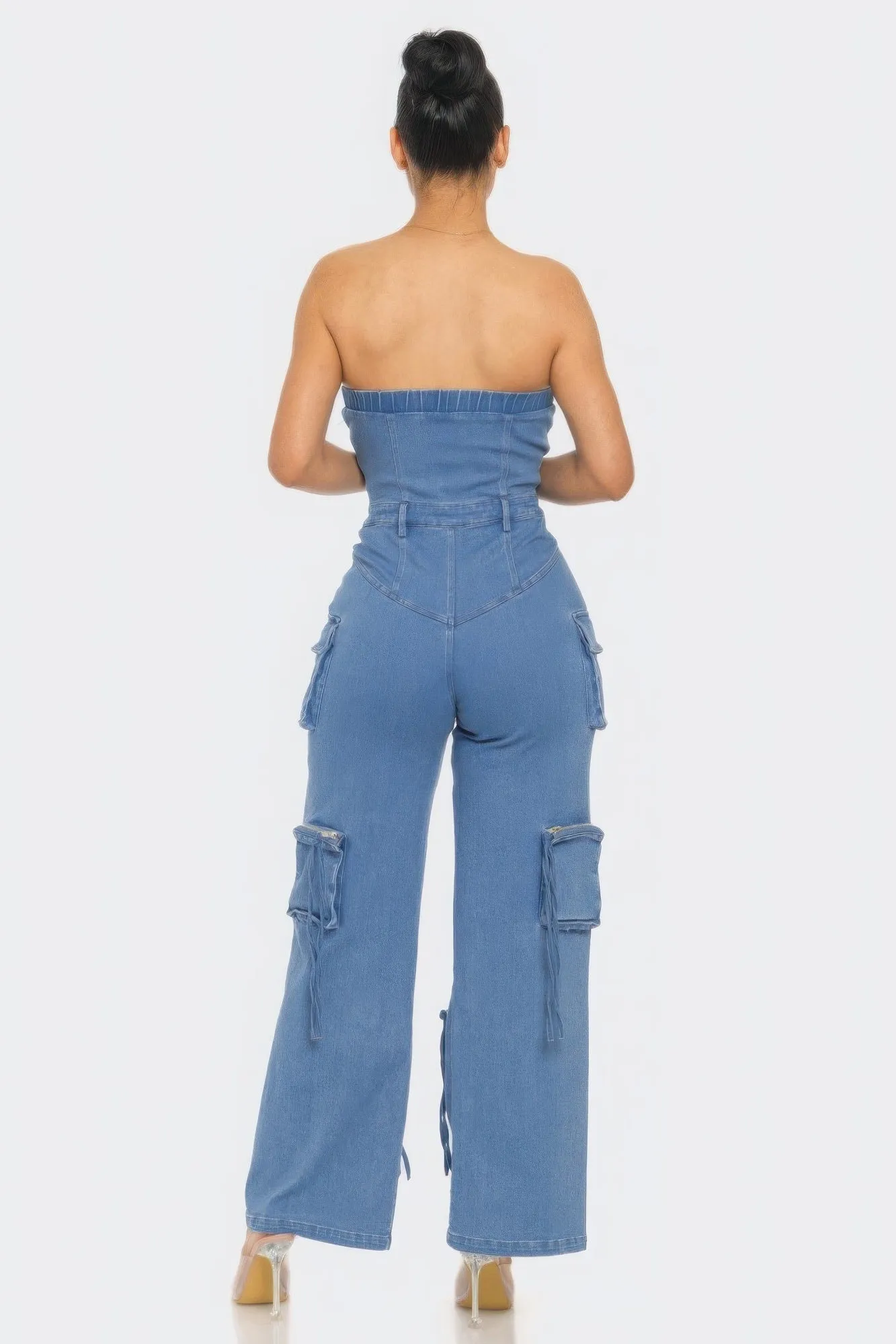 Stretch Denim Jumpsuit for Women