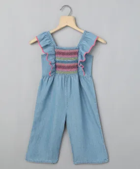 Sweetlime By AS Multicolour Smocked Dungaree.