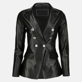 Swelte Norma Leather Blazer Outfit