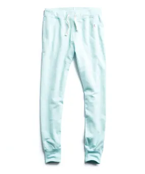 Terry Slim Jogger Sweatpant in Surf Green