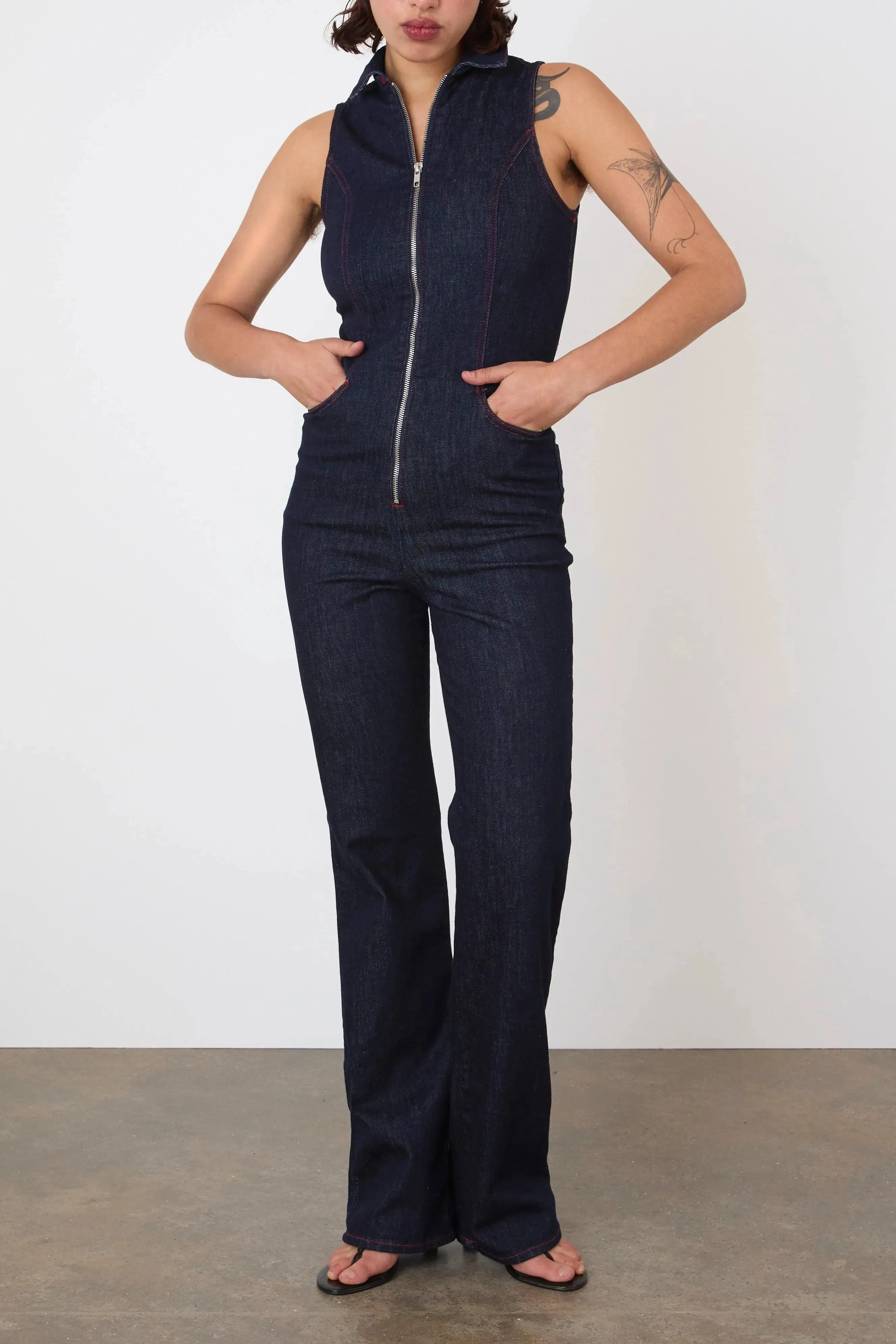 The Barbi Jumpsuit, Indigo