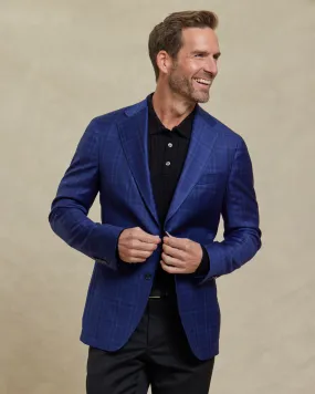 The Cameron - Reda Sport Coat - Navy Plaid