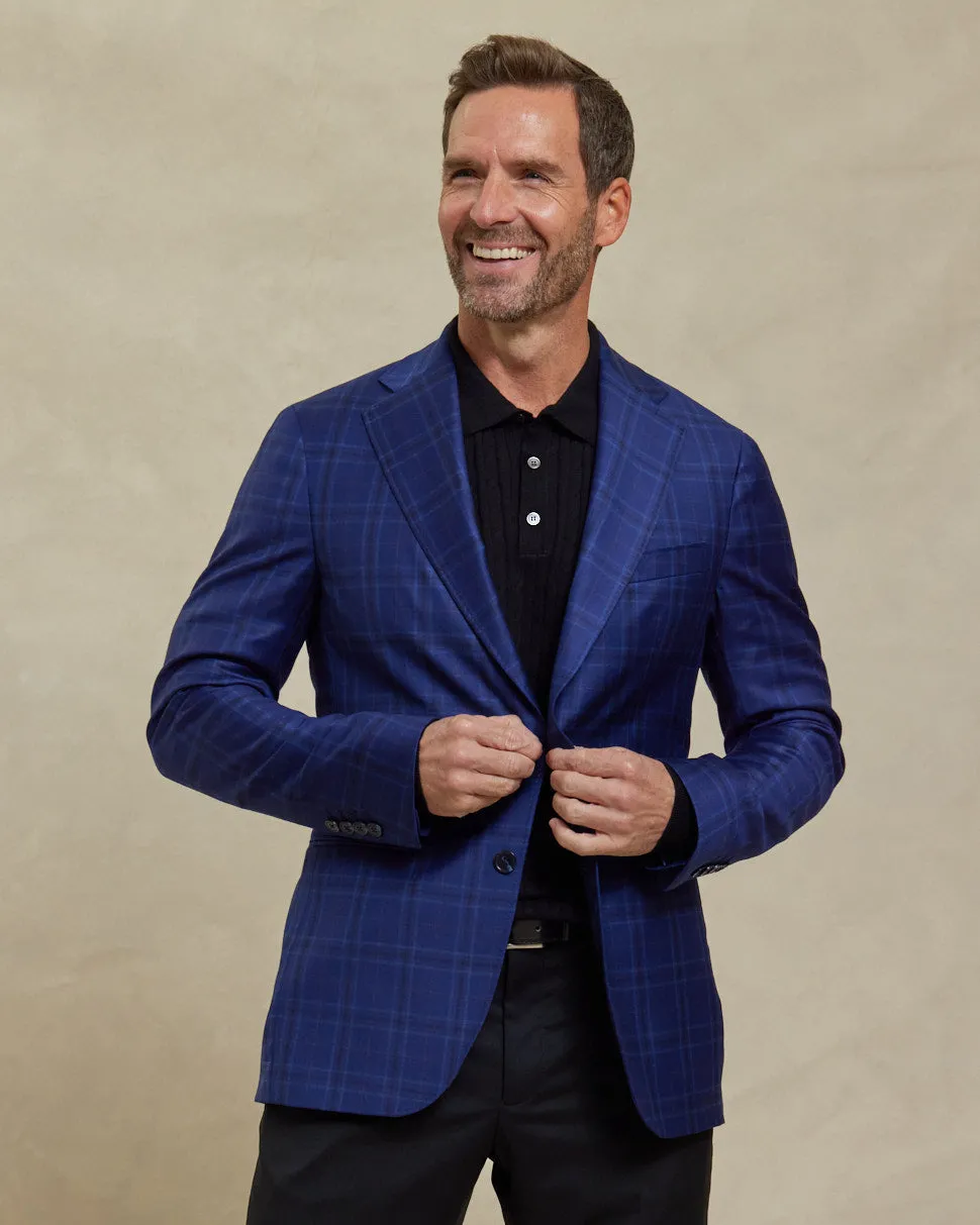 The Cameron - Reda Sport Coat - Navy Plaid