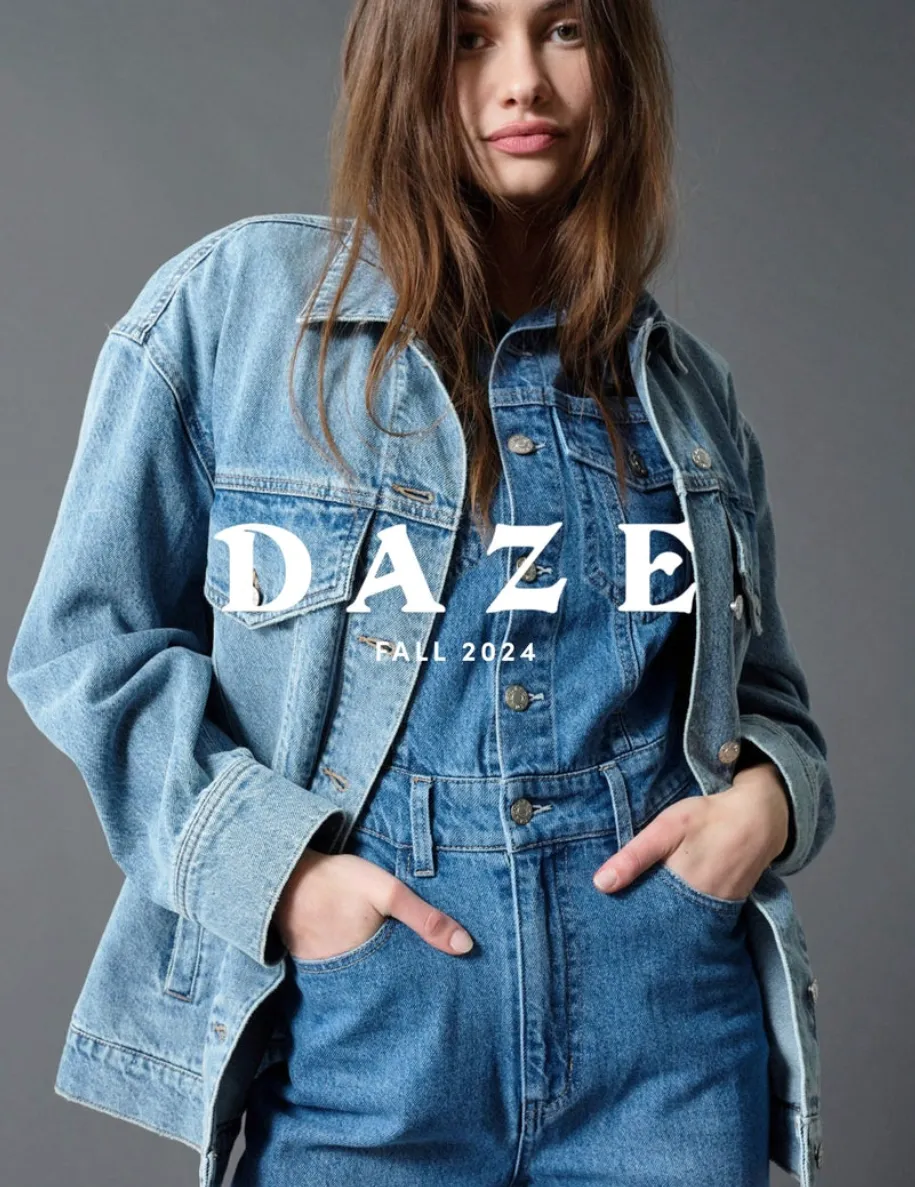 The Starlet Wide Leg Denim Jumpsuit by Daze Denim - Ballad