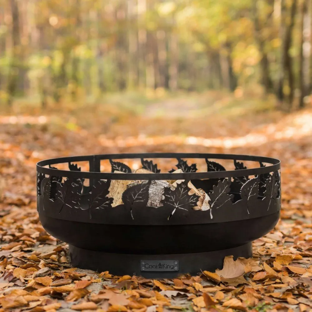 Toronto Decorative Fire Bowl Pit 80cm - Cook King Garden and Outdoor Patio Entertaining Portable Metal Round Fire Bowl