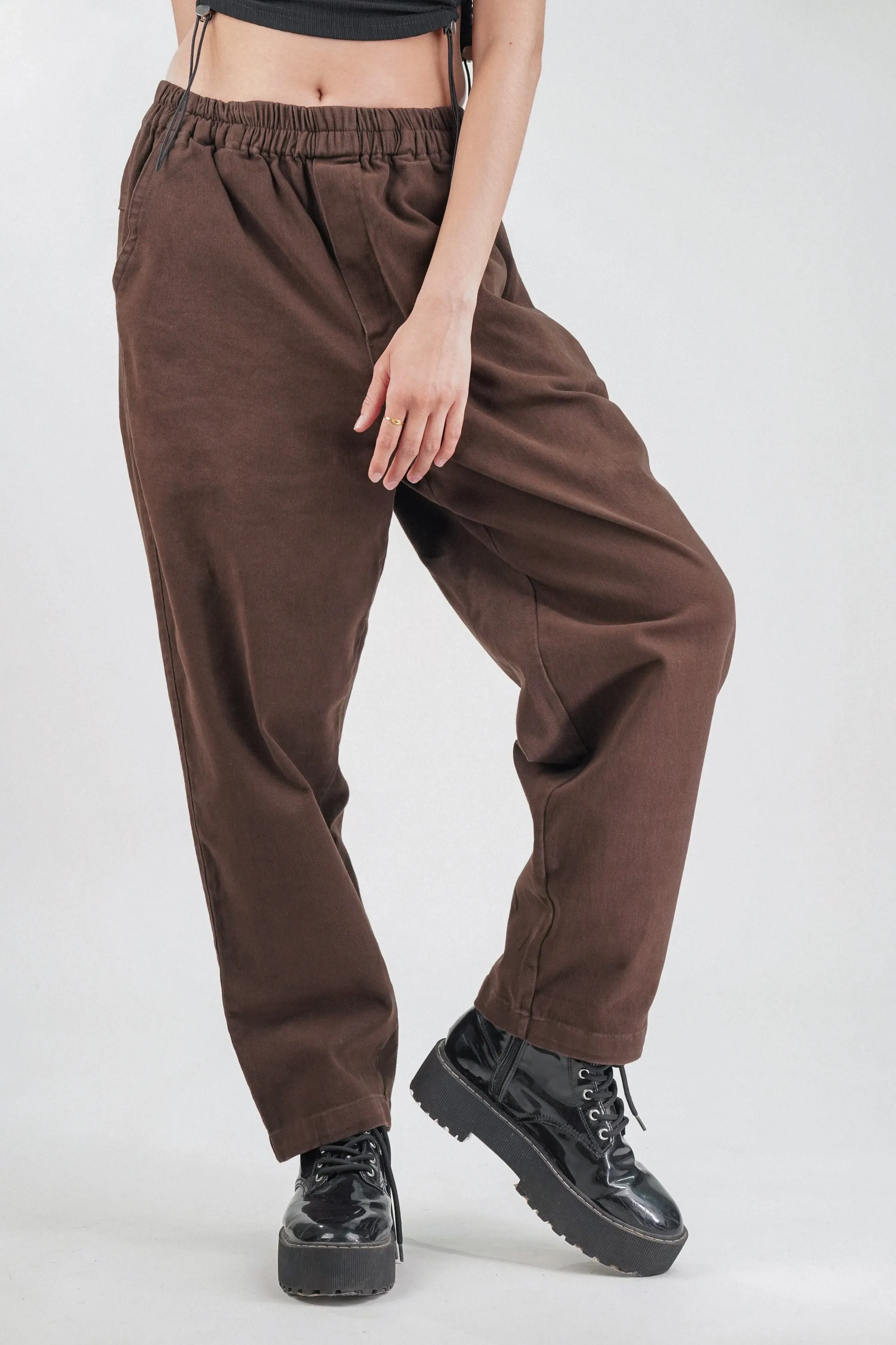 Truffle Brown Relaxed Fit Pants