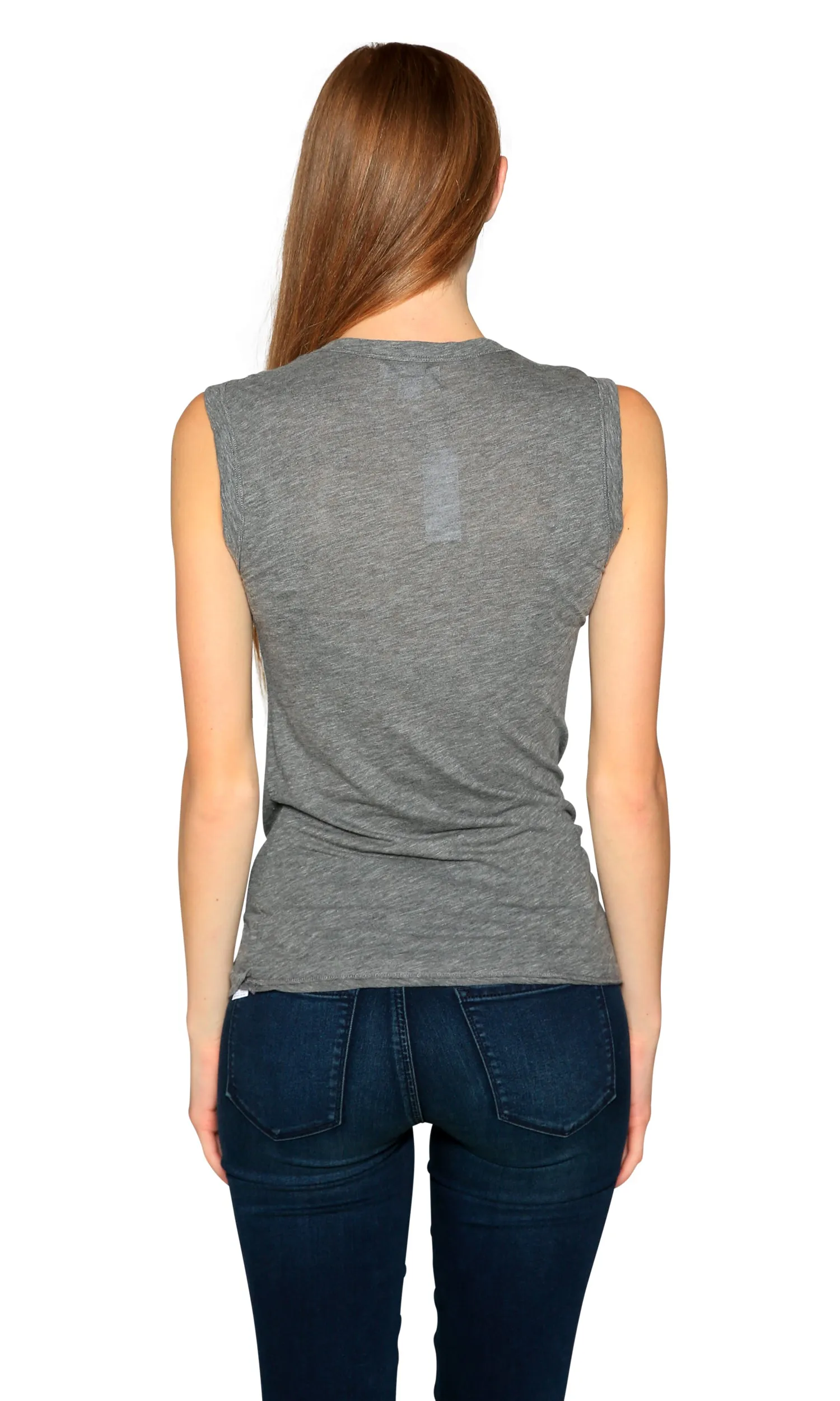 Velvet by Graham & Spencer Estina05 Scoop Neck Tank Top-Charcoal