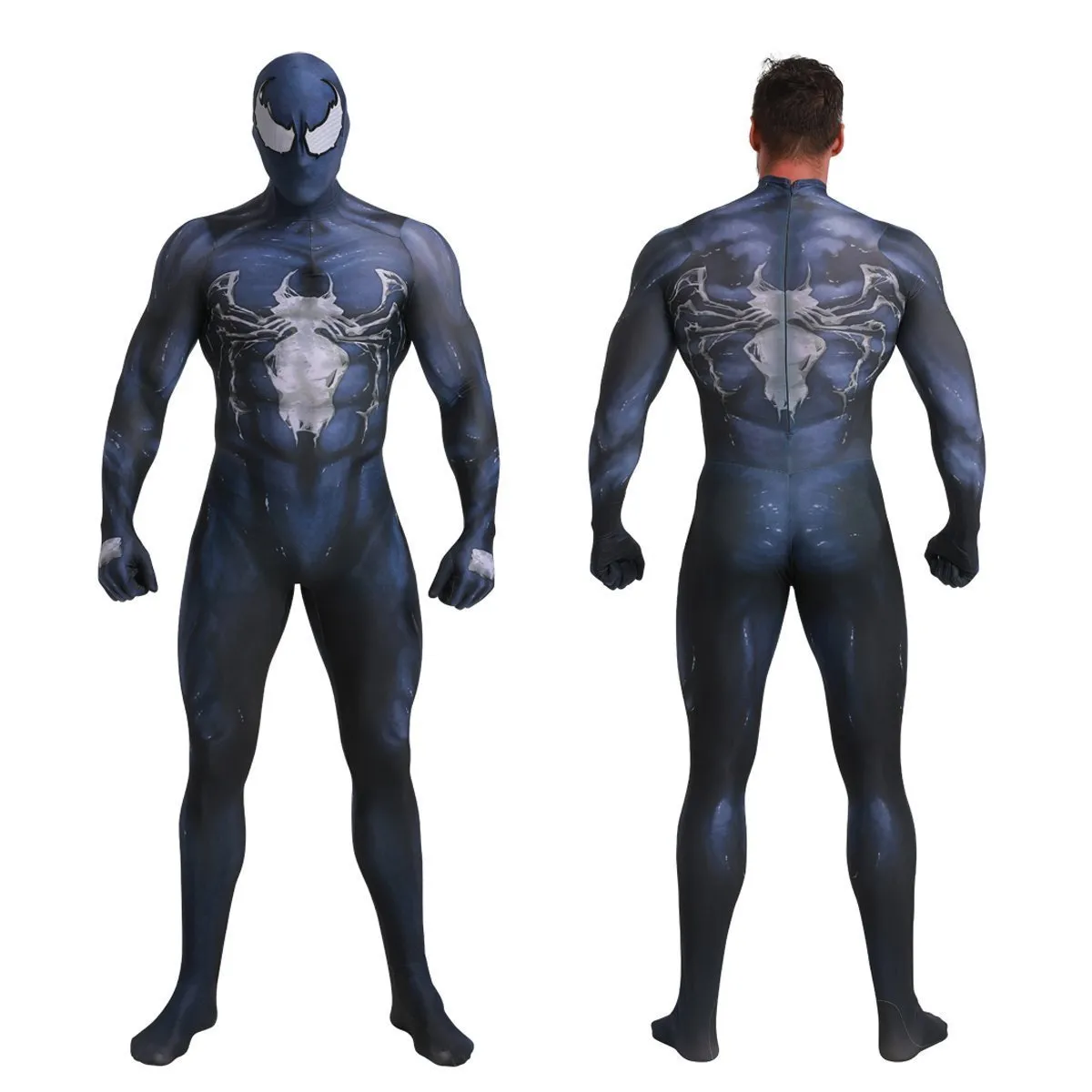 Venom Symbiote Eddie Brock Costume Spider Man Cosplay Jumpsuit For Adult kids