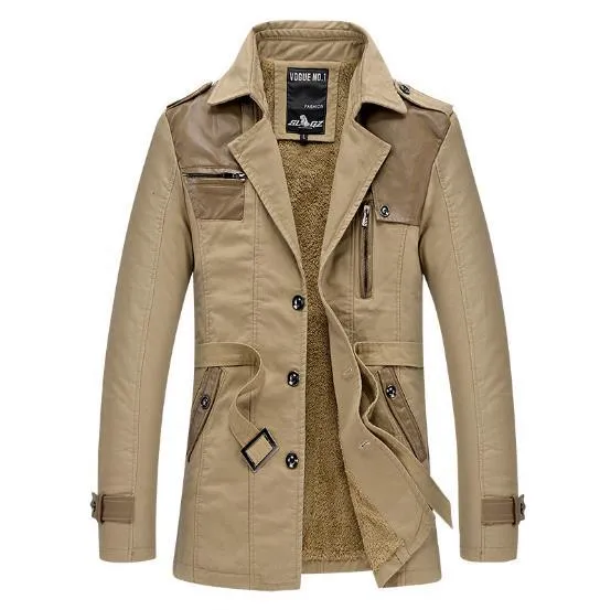 Versatile Cotton Polyester British Men Winter Jacket