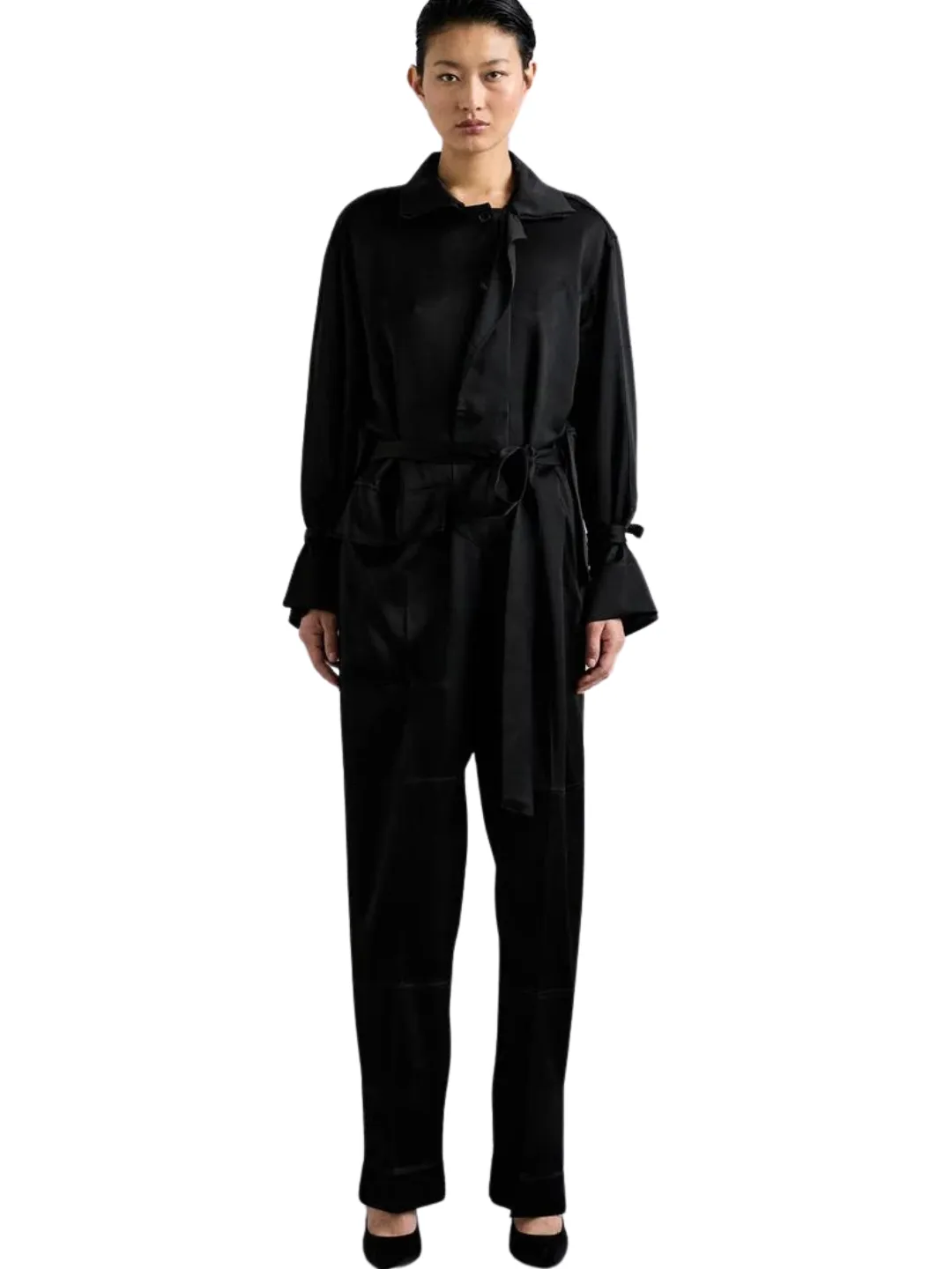 Victoria Beckham UTILITY jumpsuit BLACK