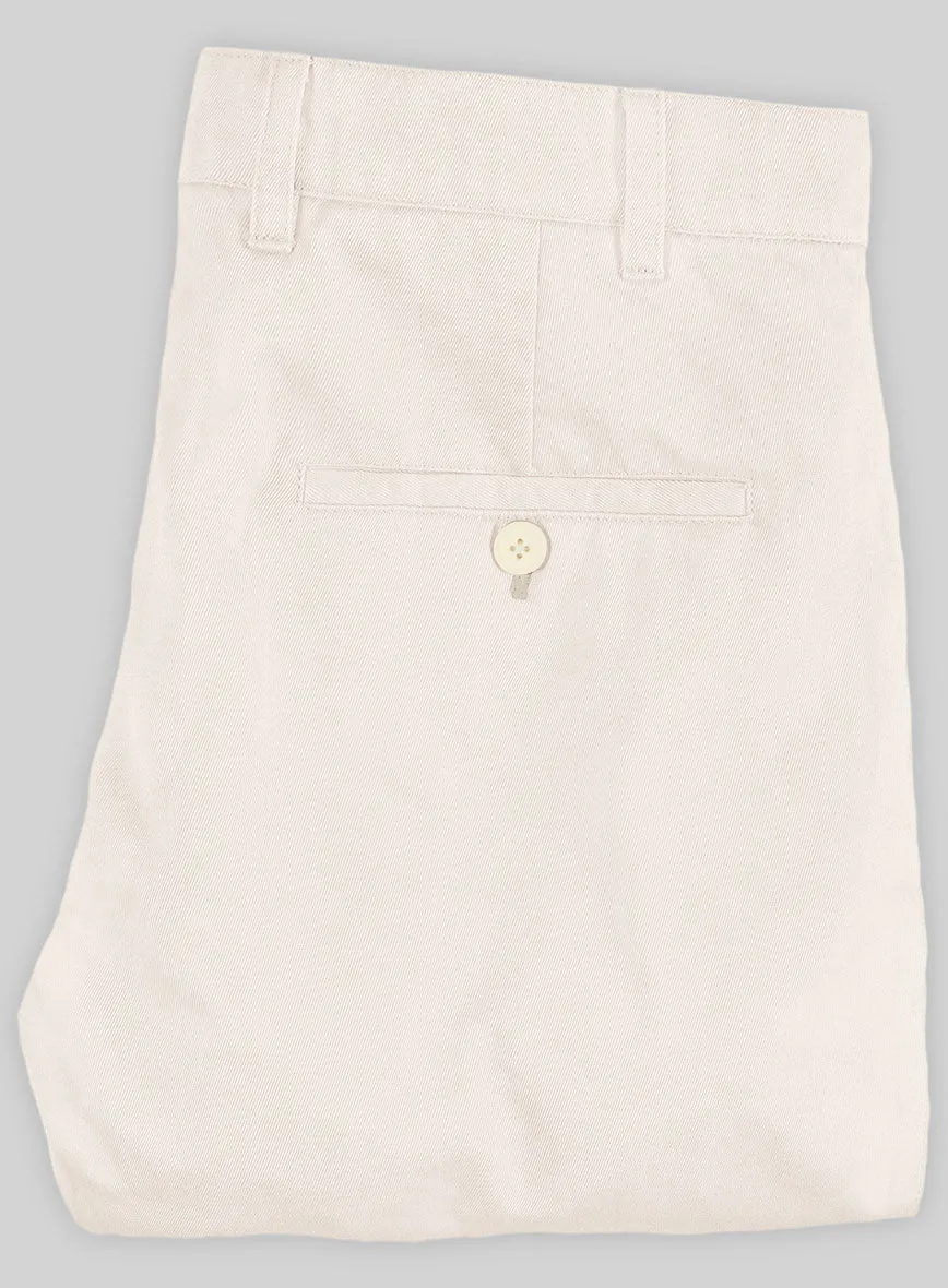 Washed Stretch Summer Beige Chino Pants