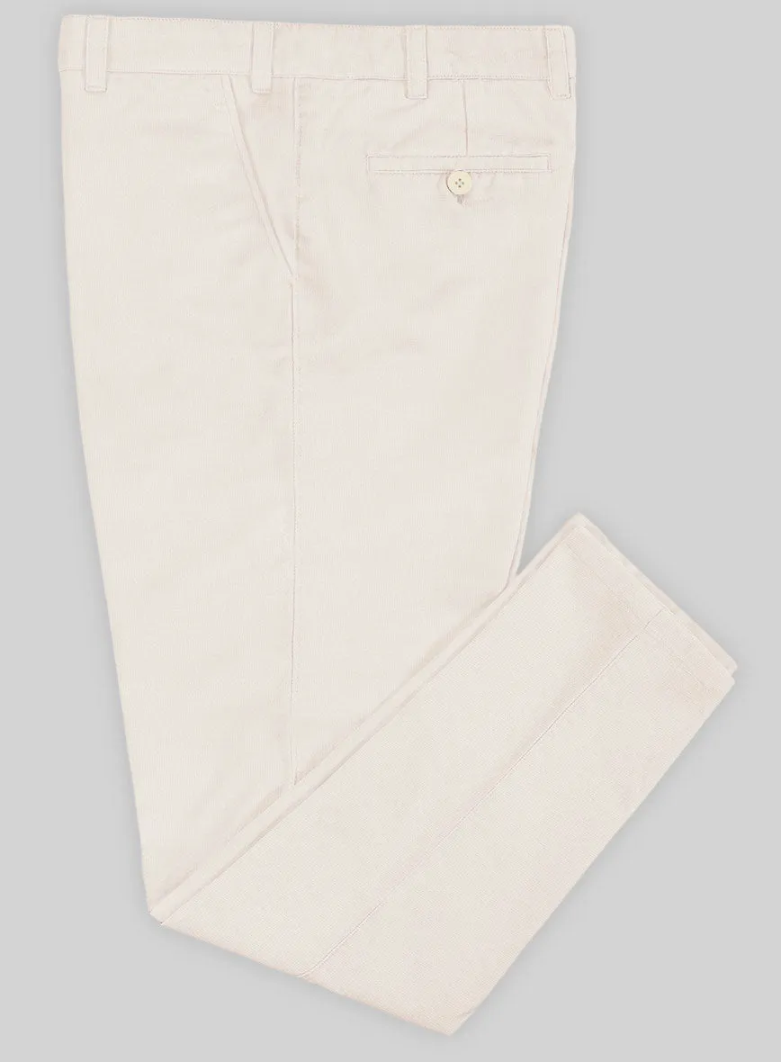 Washed Stretch Summer Beige Chino Pants