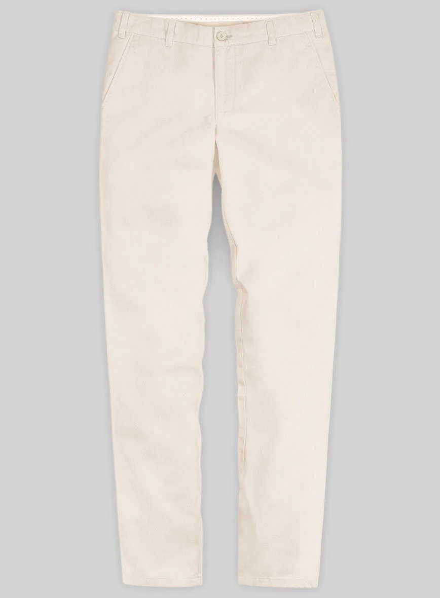 Washed Stretch Summer Beige Chino Pants