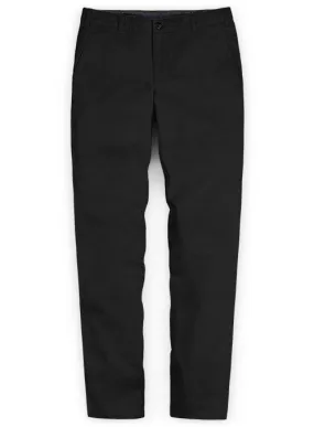 Washed Stretch Summer Black Chino Pants