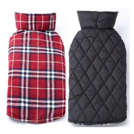 Waterproof Reversible Warm Fleece Dog Coat