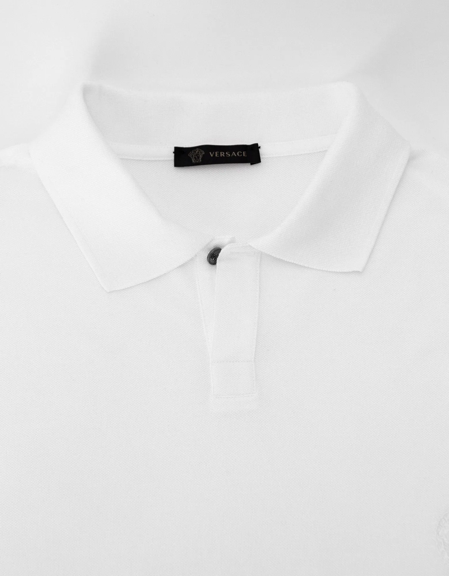 White Medusa Crest Polo T-Shirt