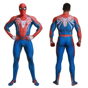 White Spider-Man PS5 PS4 Game Costume Cosplay Zentai Jumpsuit Halloween Party for Adult and kids