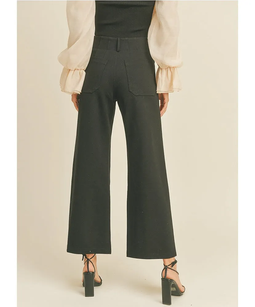 Whitney Wide Leg Pants with Front Pocket