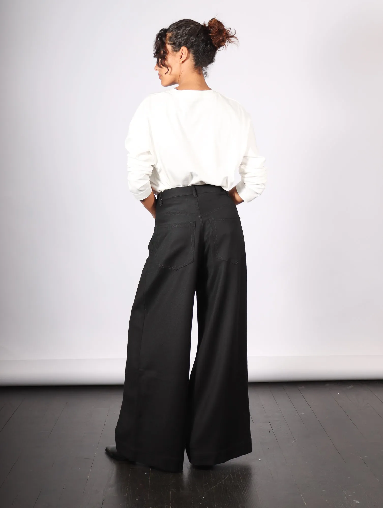 Wide Pants in Black by Andrea Ya'aqov