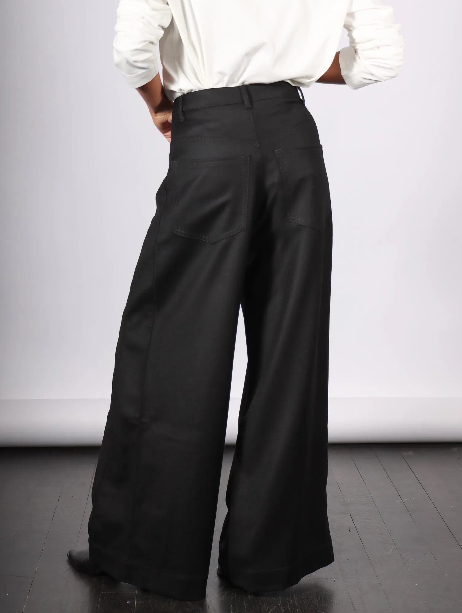 Wide Pants in Black by Andrea Ya'aqov