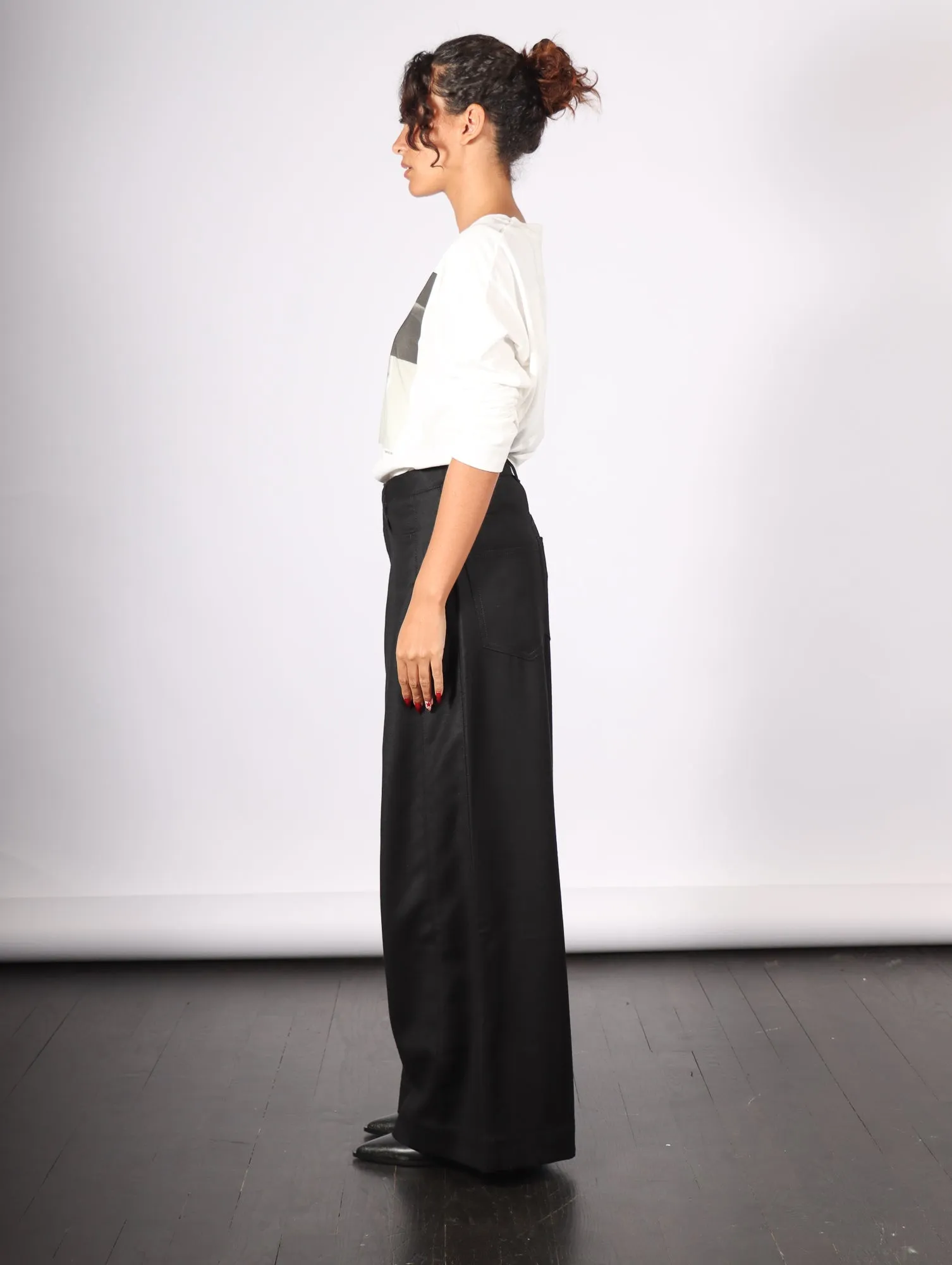 Wide Pants in Black by Andrea Ya'aqov