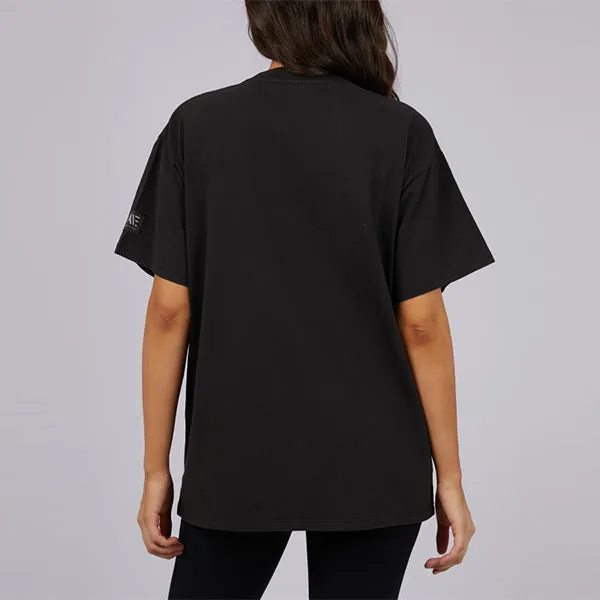 Wildcat Oversized Tee - Washed Black