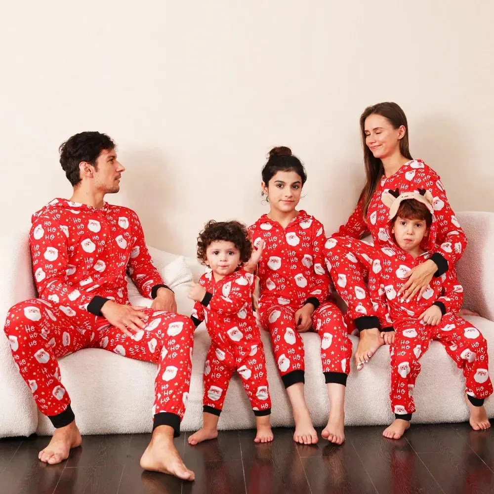 Womens Onesie Matching Family Pajamas Christmas One Piece Sleepwear Playsuit Jumpsuit