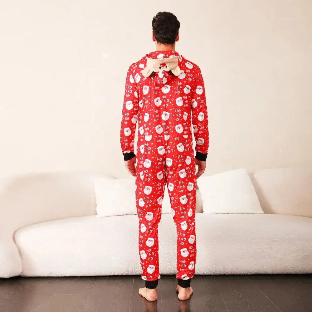 Womens Onesie Matching Family Pajamas Christmas One Piece Sleepwear Playsuit Jumpsuit