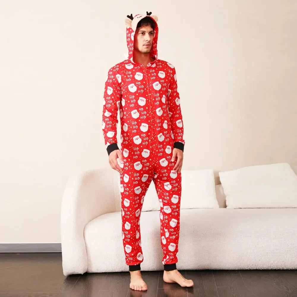 Womens Onesie Matching Family Pajamas Christmas One Piece Sleepwear Playsuit Jumpsuit