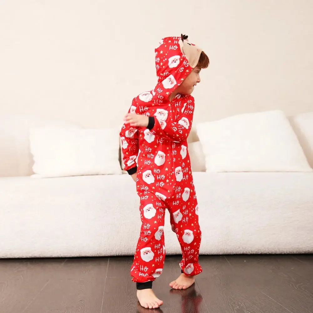 Womens Onesie Matching Family Pajamas Christmas One Piece Sleepwear Playsuit Jumpsuit